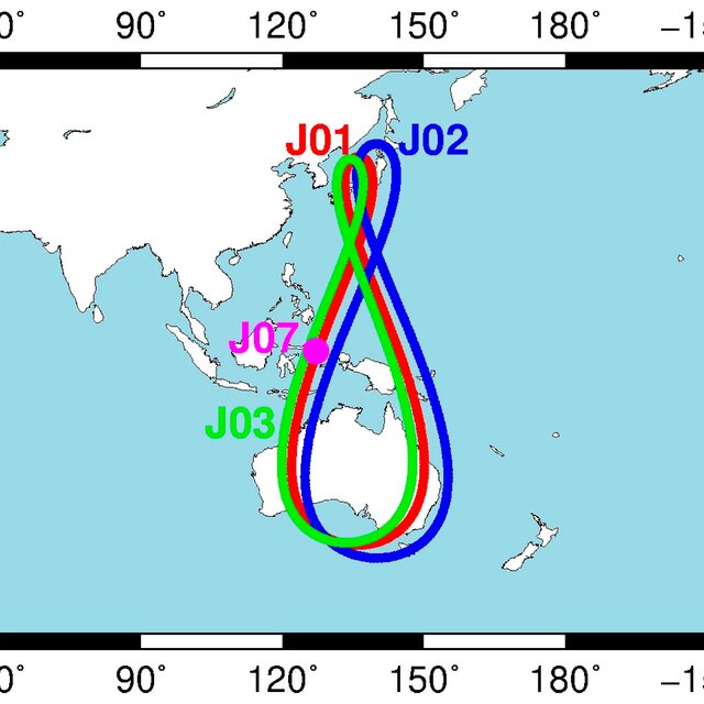 Mapa de cobertura de QZSS